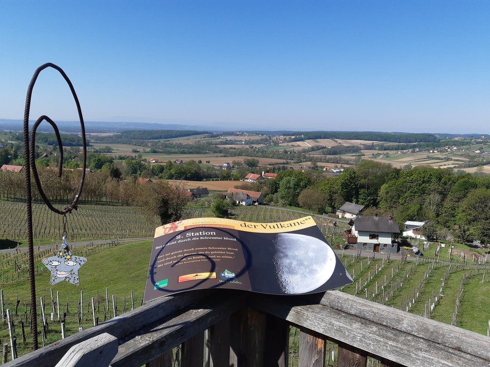 Station Mond und Sterne / Franz Treichler Sonnengesangsweg in Tieschen